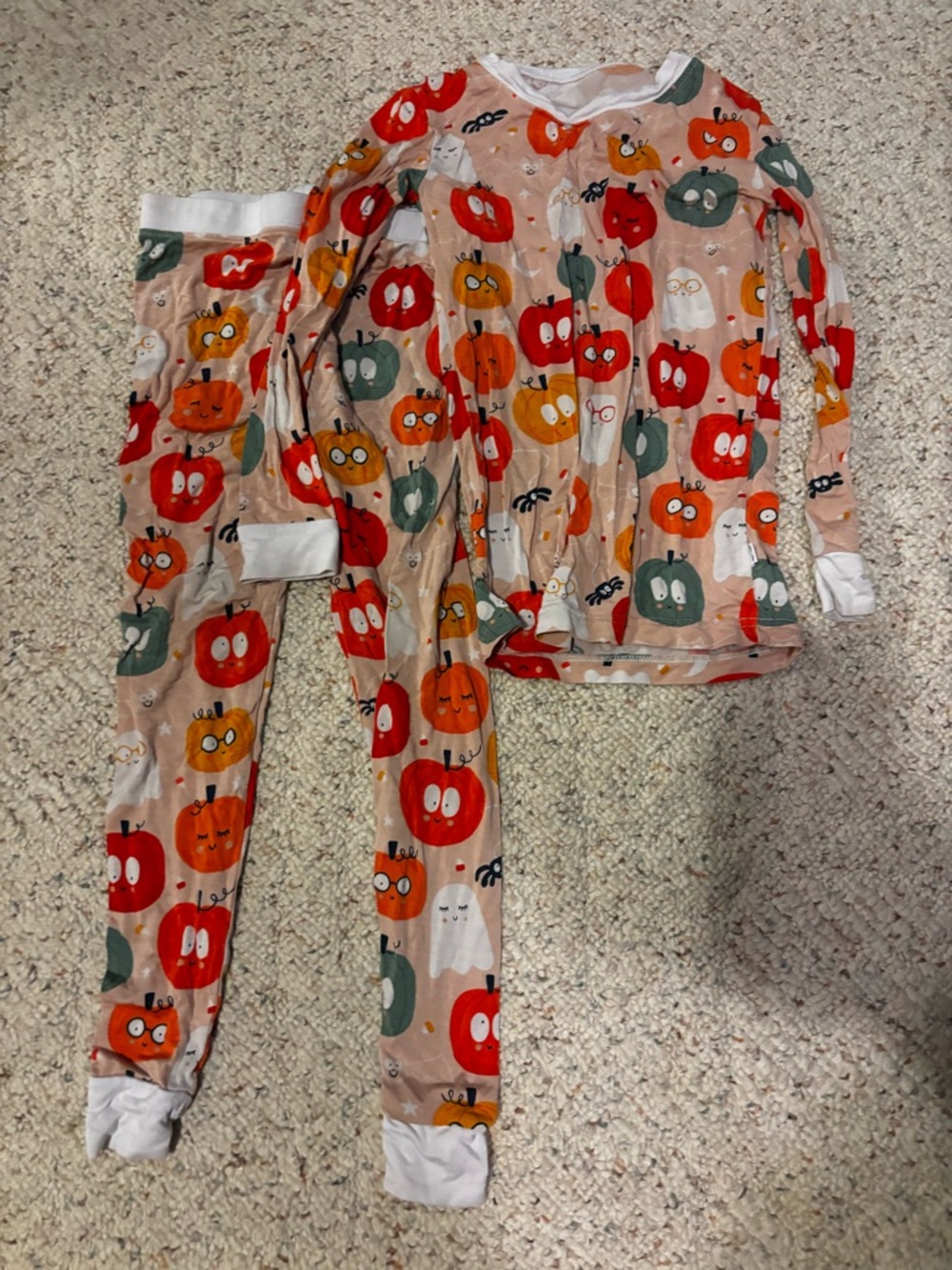 Little Sleepies Pumpkin Print Pajama Set